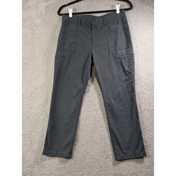 Eddie Bauer First Ascent Pants Womens 12 Cargo Cotton Nylon Stretch Bluish Gray - Picture 1 of 16